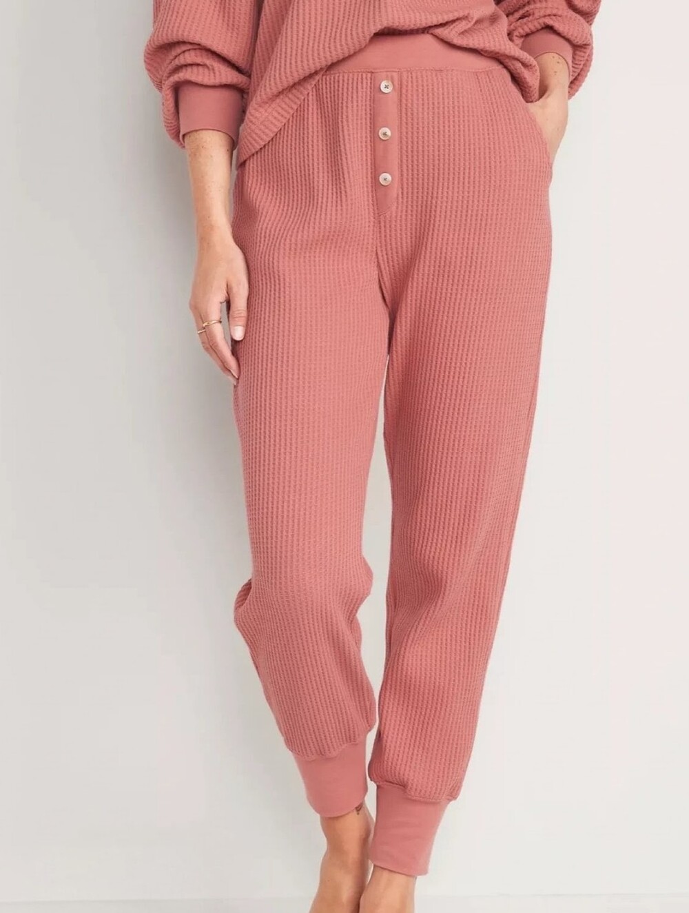 NWT ✨ Old Navy High Waisted Waffle Knit Joggers Size XL